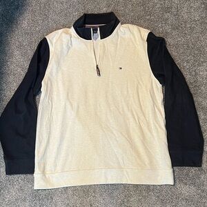 Tommy Hilfiger navy & cream quarter zip
